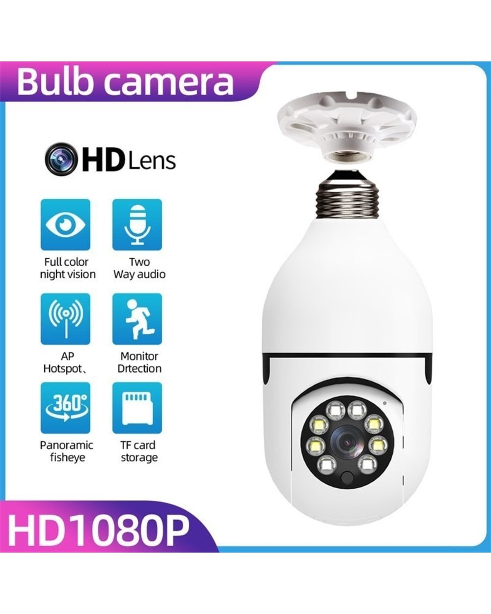 š„Last Day Promotionš„-Wireless Wifi Light Bulb Camera Security Camera