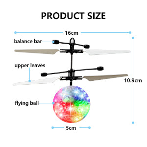 Toys Sensor Flying Ball with LED Disco ball Luminous Electronic Infrared Induction Aircraft RC Helicopter for Gift
