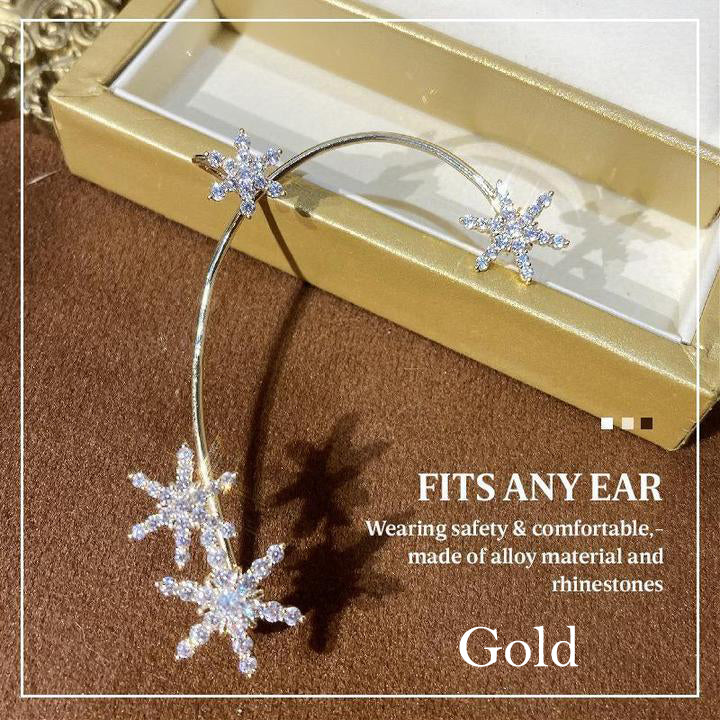 Christmas Diamond And Zirconia Earrings Without Holes