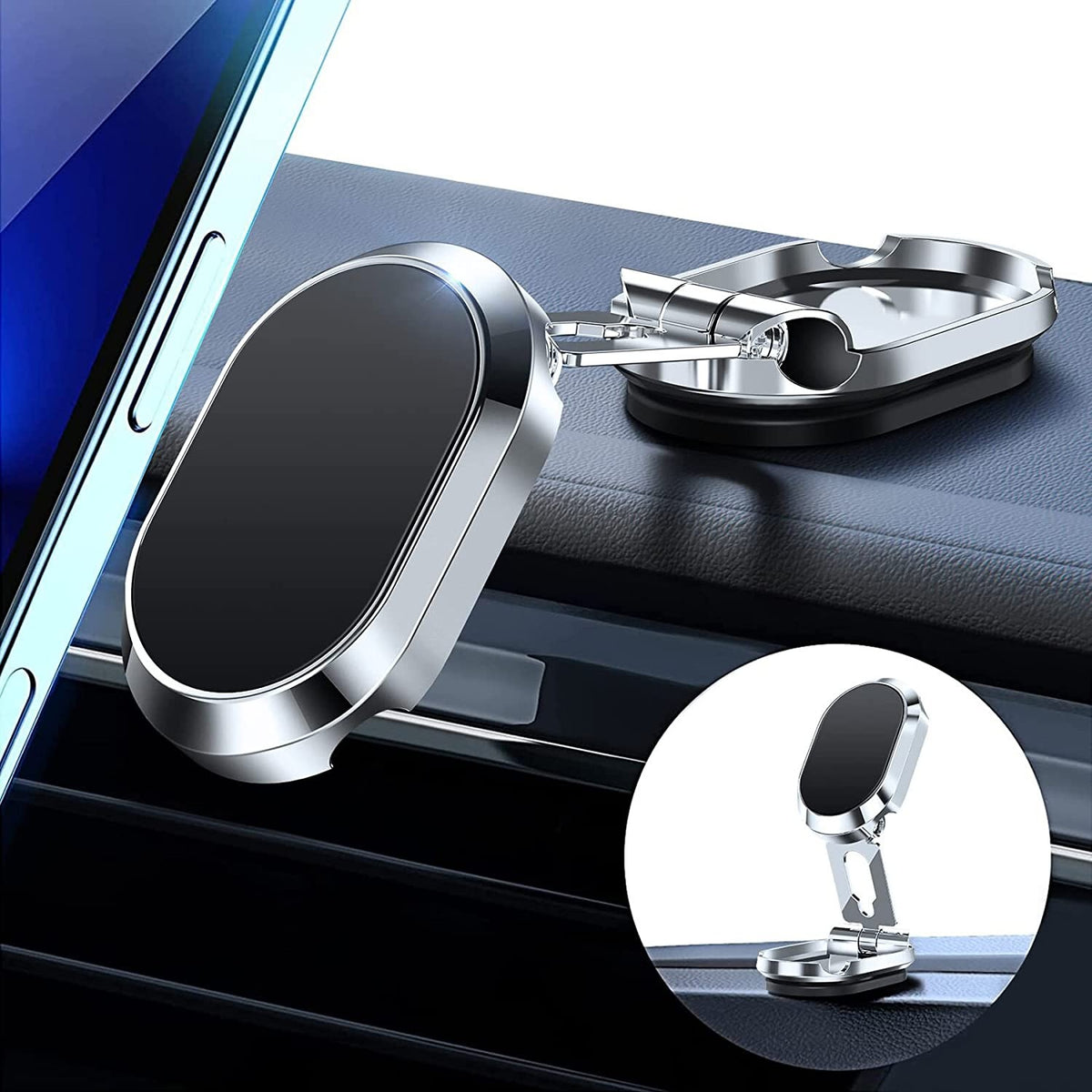 🔥Last Day Promotion 60% OFF - Alloy Folding Magnetic Car Phone Holder