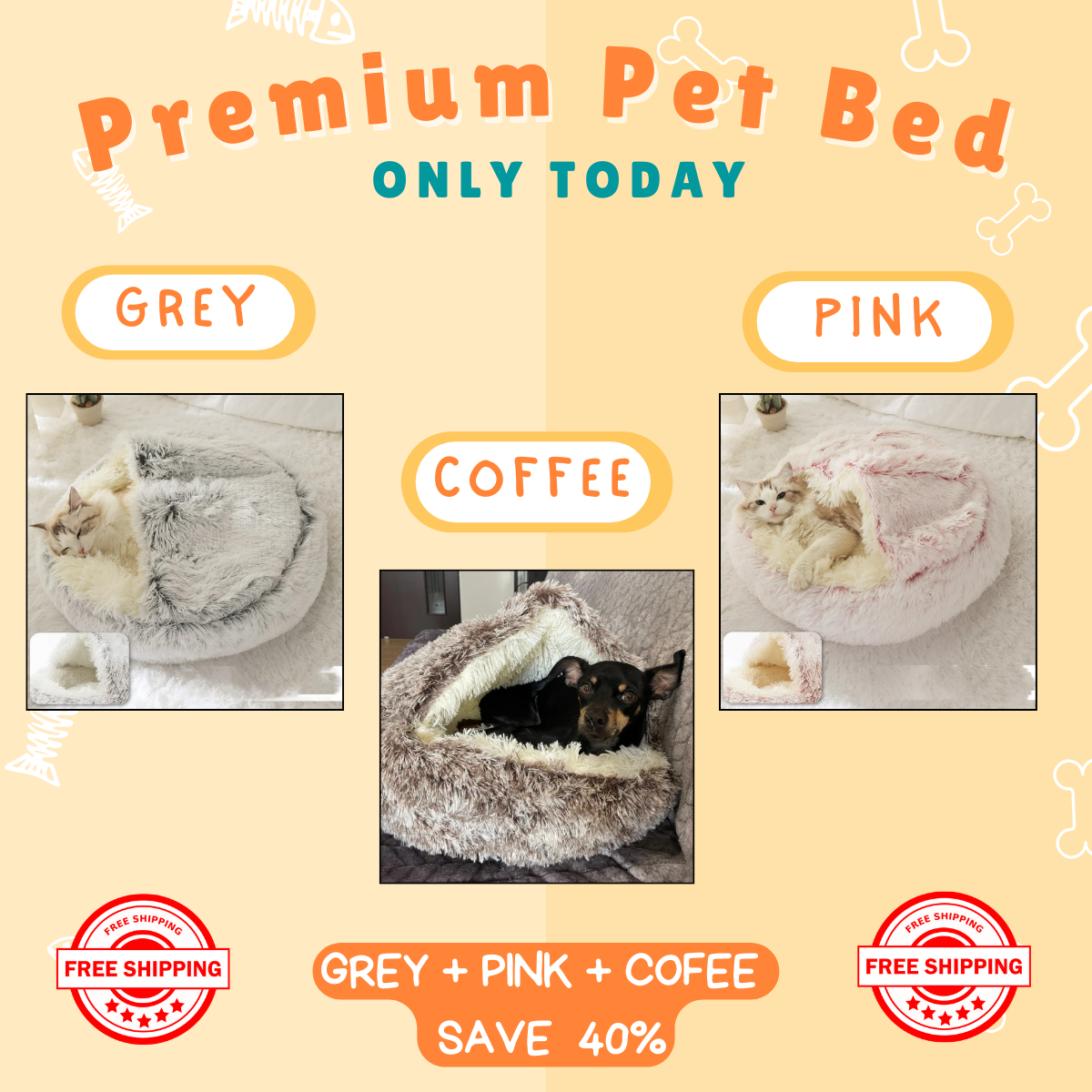 🐶CozyCave😺 - Premium Pet Bed 🔥69% SALE🔥 - Buy More Save More