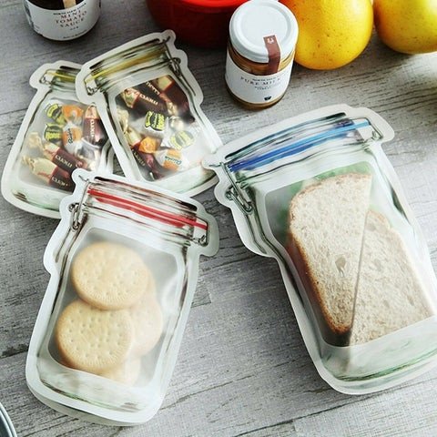 (LAST CHANCE TO GET 70% OFF TODAY)Reusable Mason Bottle Ziplock Bags