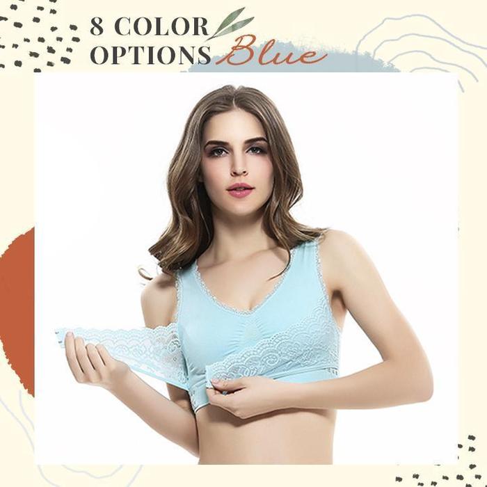 Instant Lift Front Cross Side Buckle Lace Bra