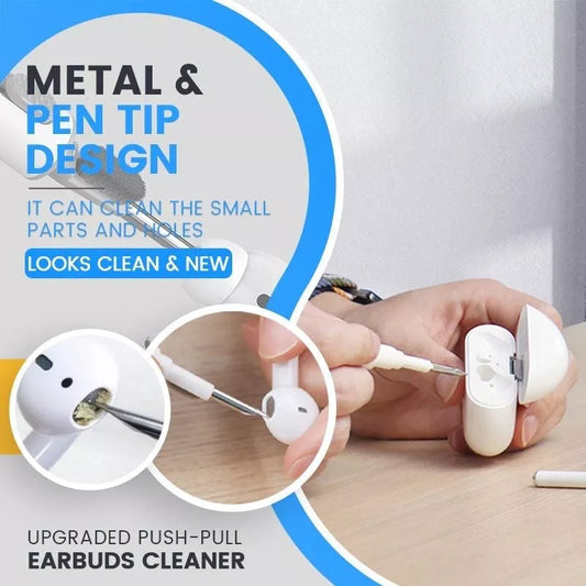 Upgraded Push-Pull Earbuds Cleaner