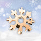 Amenitee 18-in-1 stainless steel snowflakes multi-tool&keychain