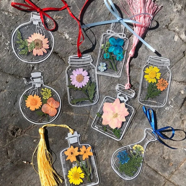 20 PCS Dried Flower Bookmarks（Without dried flowers）