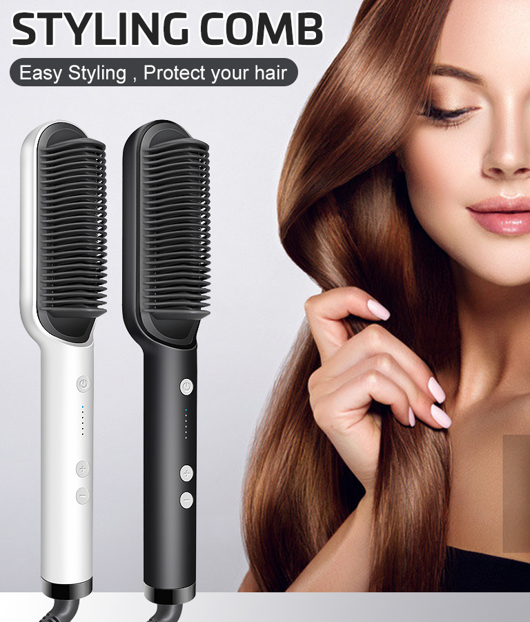 【NEW YEAR SALE 50% OFF】Negative Ion Hair Straightener Brush