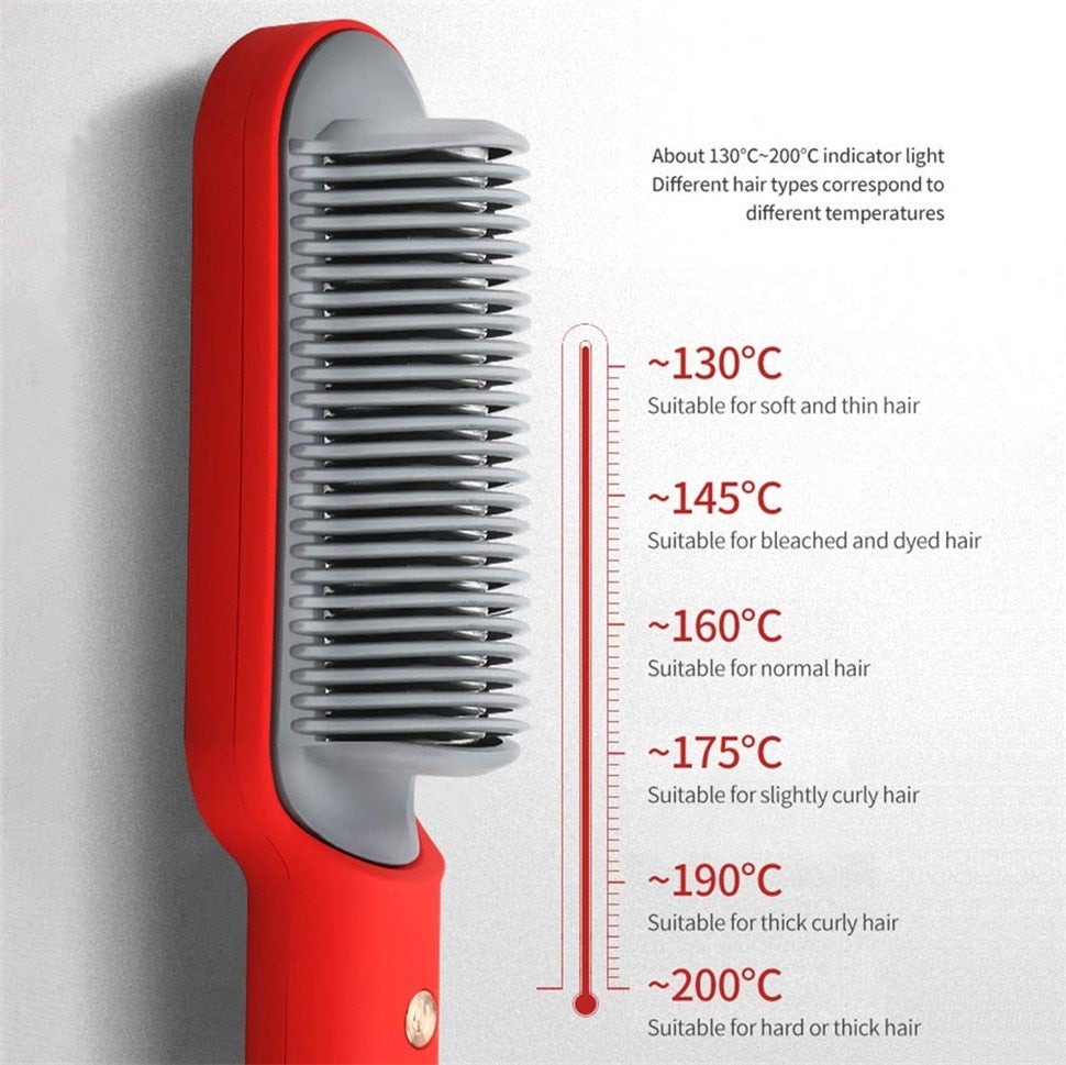 【NEW YEAR SALE 50% OFF】Negative Ion Hair Straightener Brush