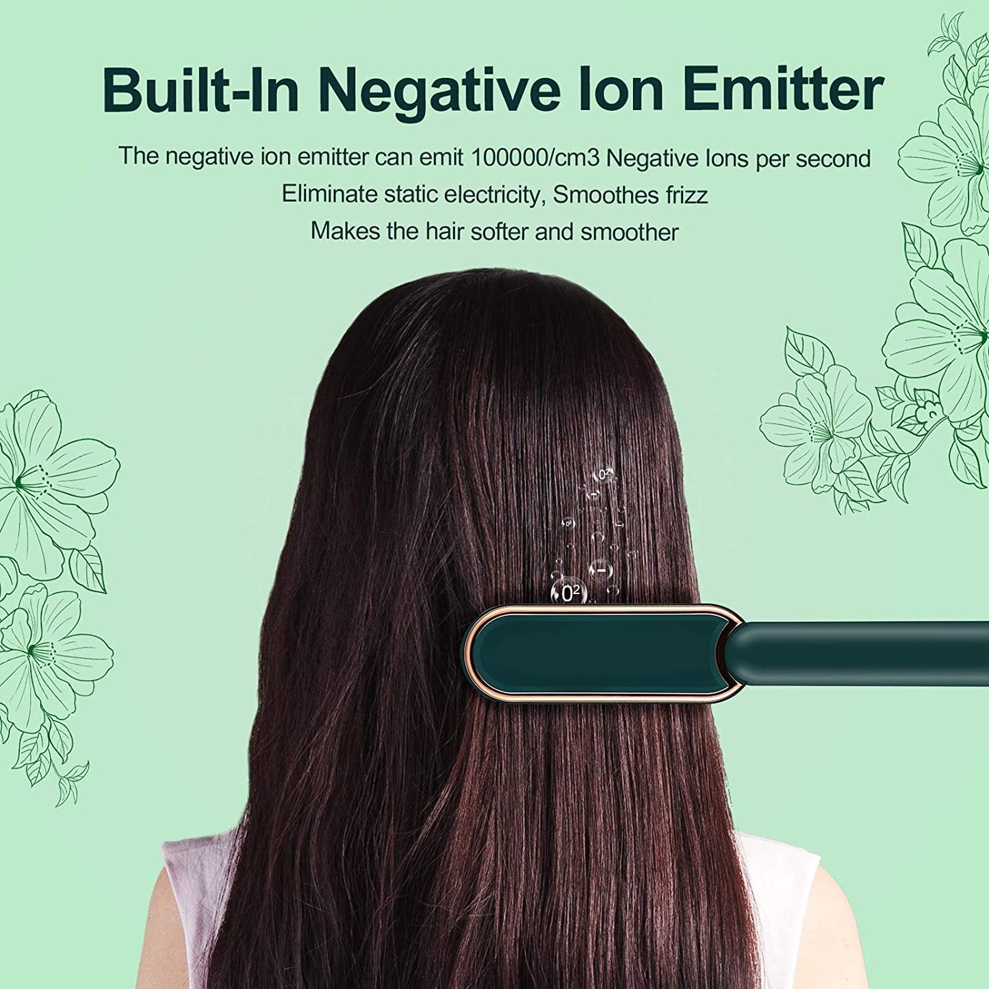 【NEW YEAR SALE 50% OFF】Negative Ion Hair Straightener Brush