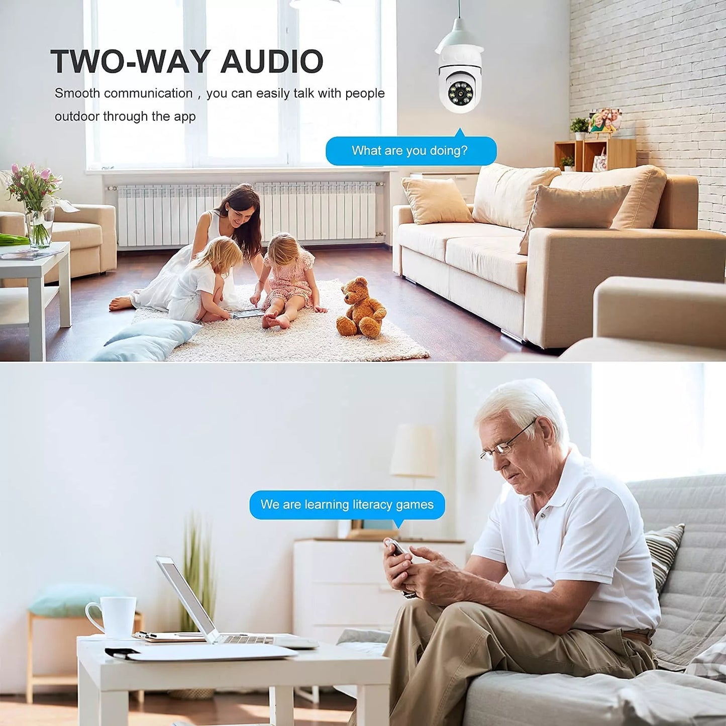 🔥Last Day Promotion🔥-Wireless Wifi Light Bulb Camera Security Camera