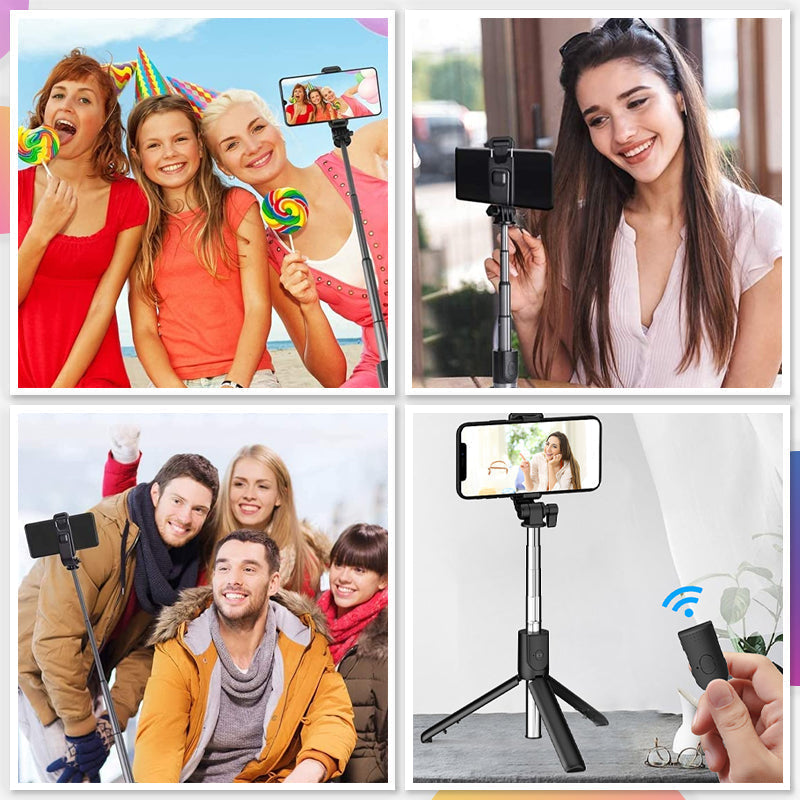 Autum Bluetooth Extendable Multifunctional Selfie Stick for Cell Phone