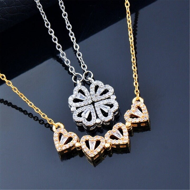 LAST DAY 70% OFF-☘Four-Leaf Heart Shape Necklace🎁The Best Gifts For Your Loved Ones