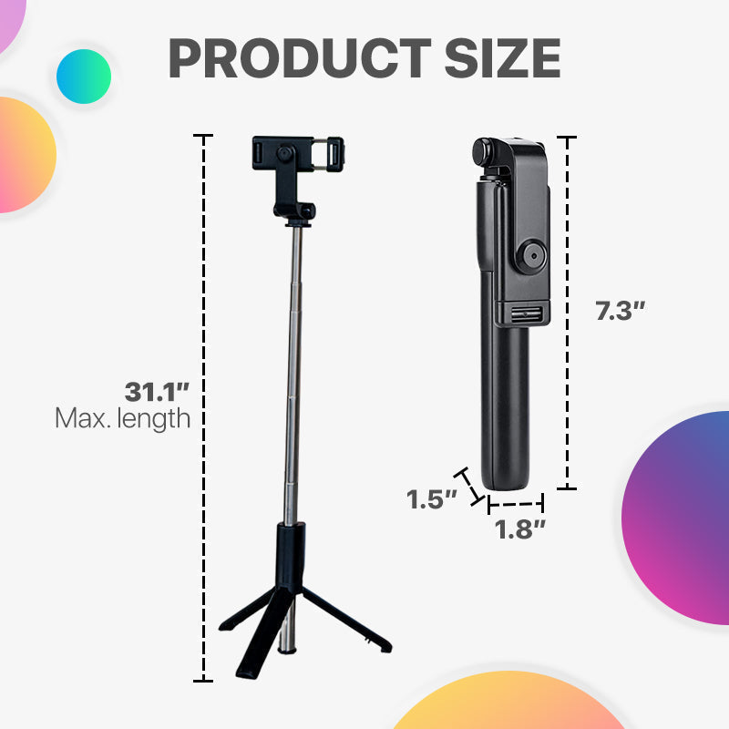 Autum Bluetooth Extendable Multifunctional Selfie Stick for Cell Phone