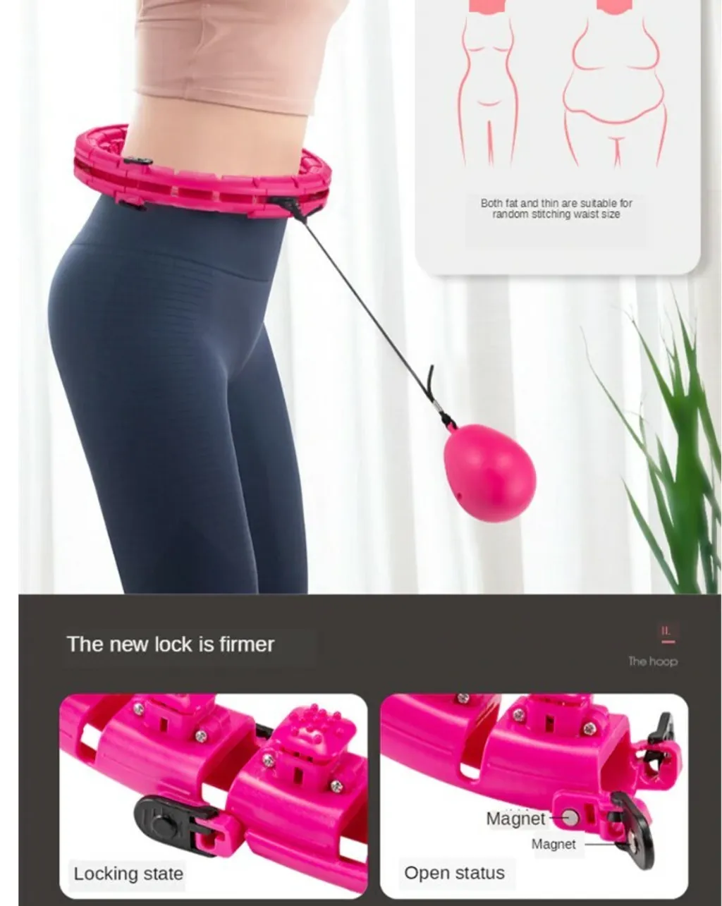 Rated Smart Hula Hoop - Workout Weighted Hula Hoop