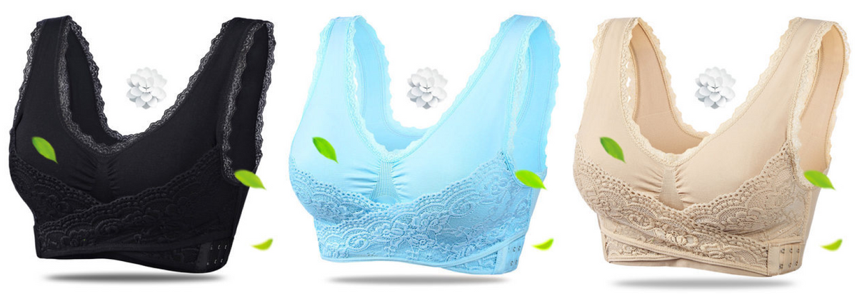 Instant Lift Front Cross Side Buckle Lace Bra