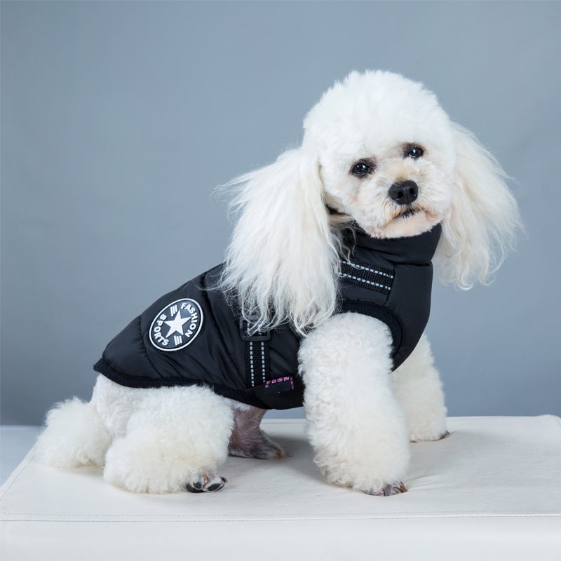 2022 Newest Dog Waterproof Winter Jacket with Built-in Harness