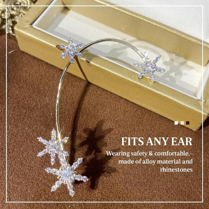 Christmas Diamond And Zirconia Earrings Without Holes