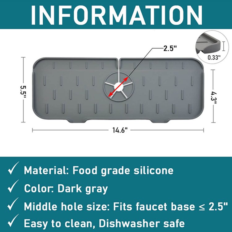 KitchenGuard™ Silicone Faucet Handle Drip Catcher Tray