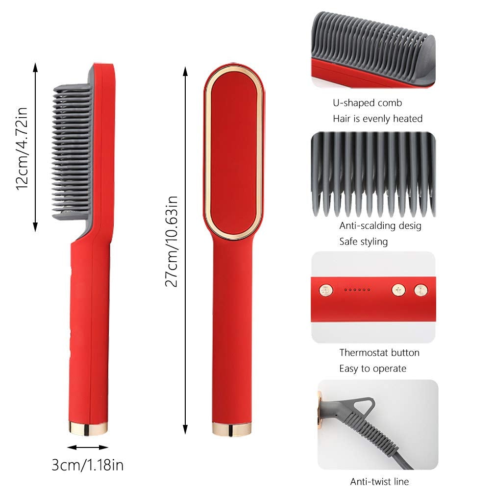 【NEW YEAR SALE 50% OFF】Negative Ion Hair Straightener Brush